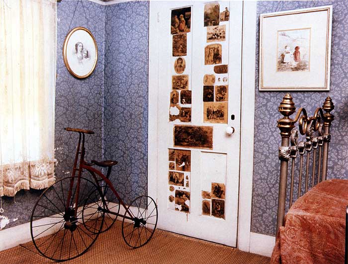 The corner of Gib's room at The Evergreens