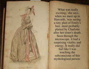 You can view Charlotte's wedding clothes and, according to Ms. Picardie, a lock of Emily's hair! OOOO - lovely!