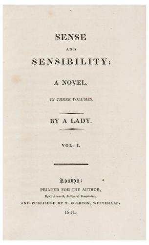 A First Edition of Sense and Sensibility 